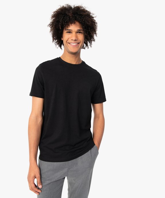 Tee-shirt homme à manches courtes uni vue1 - GEMO 4G HOMME - GEMO