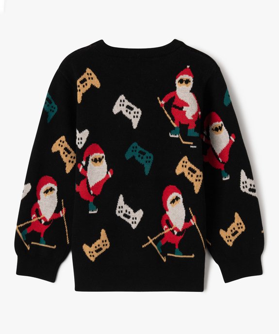 Pull de Noël à motifs Père Noël garçon vue5 - GEMO (ENFANT) - GEMO