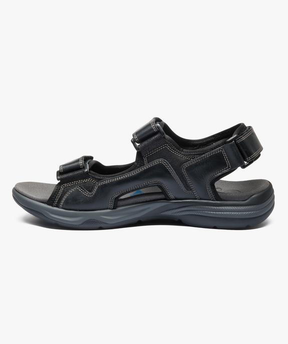 Sandables brides dessus et talon vue3 - GEMO (CASUAL) - GEMO