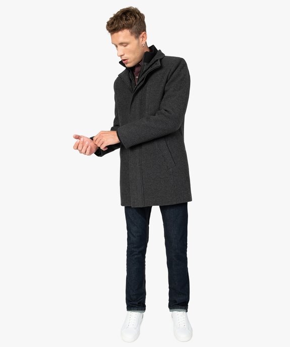 Manteau homme mi-long à col montant  vue5 - GEMO (HOMME) - GEMO