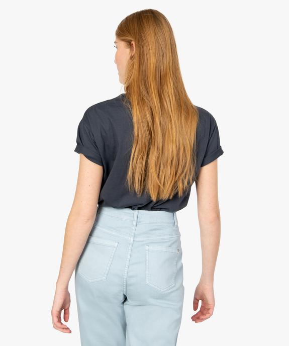Tee-shirt femme à manches courtes avec message - Disney vue3 - DISNEY DTR - GEMO