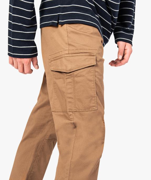 Pantalon en toile avec poches sur les cuisses vue2 - GEMO (HOMME) - GEMO