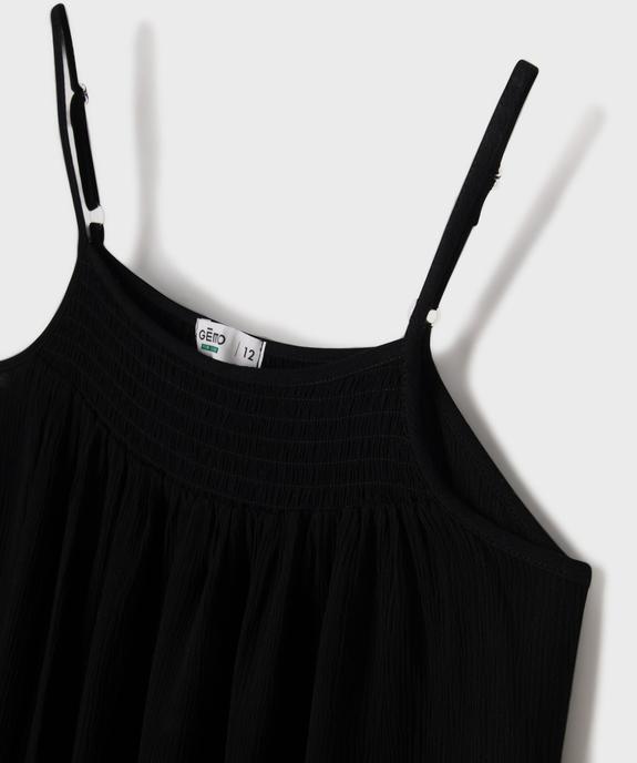 Robe longue à fines bretelles en viscose fille vue4 - GEMO 4G FILLE - GEMO