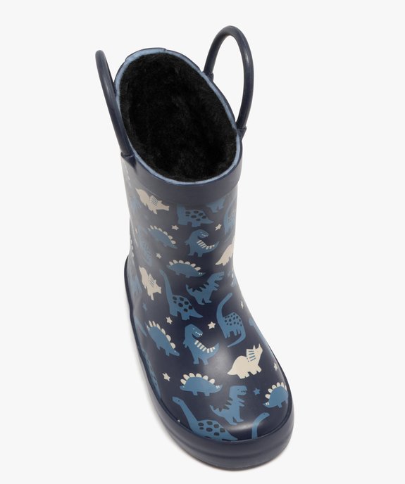 Bottes de pluie bébé garçon fourrées et en caoutchouc avec anses vue6 - BUGGY - GEMO