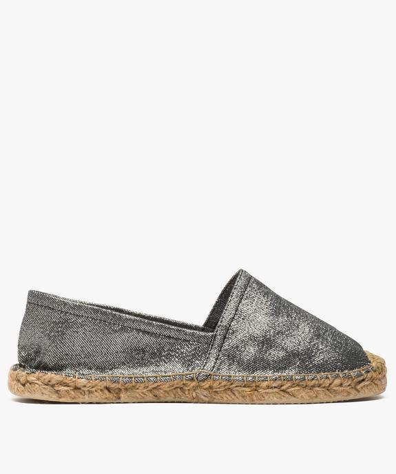 Espadrilles femme en toile pailletée vue1 - GEMO (PLAGE) - GEMO