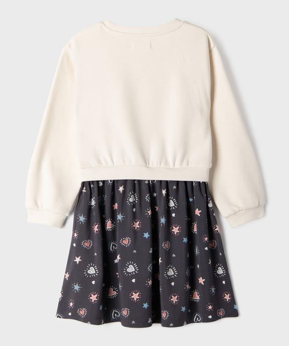 Robe avec haut sweat fille vue3 - GEMO (ENFANT) - GEMO
