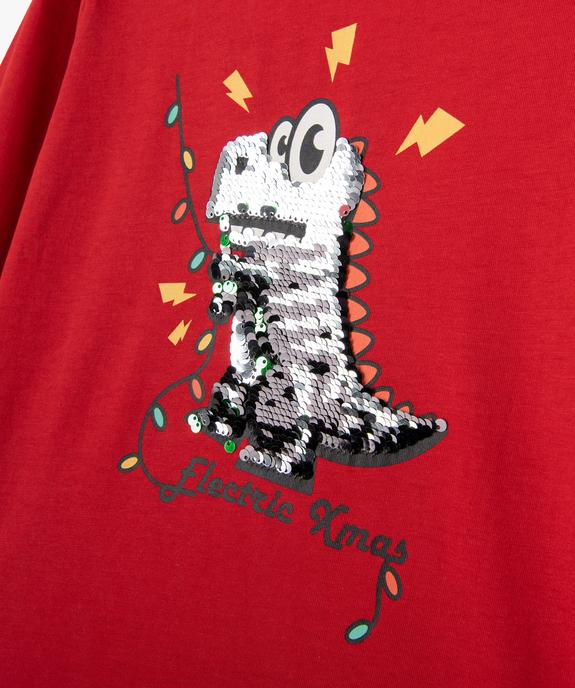 Tee-shirt de Noël à sequins garçon vue3 - GEMO (ENFANT) - GEMO