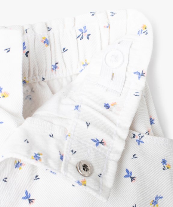 Jupe fille à motifs fleuris en toile de coton vue2 - GEMO 4G FILLE - GEMO