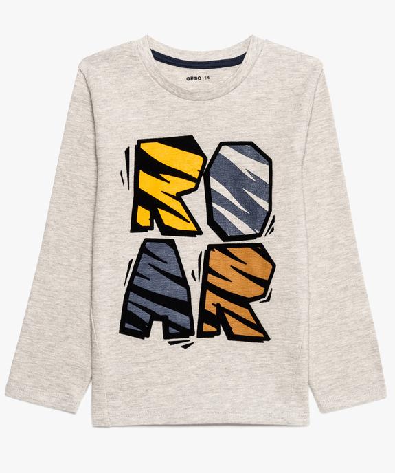 Pull garçon avec imprimé velours vue1 - GEMO (ENFANT) - GEMO