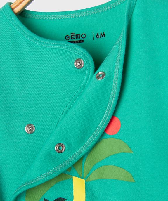 Pyjama dors-bien fermeture devant avec motifs dinosaures bébé vue3 - GEMO 4G BEBE - GEMO