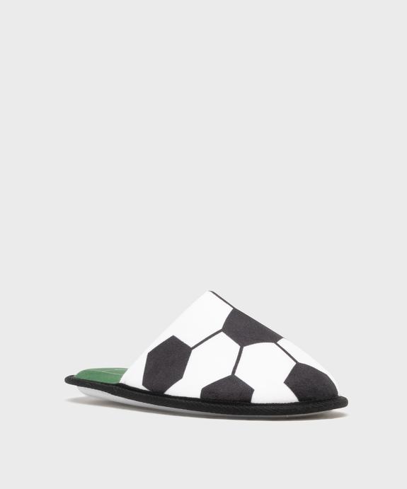 Chaussons mules plates en velours imprimés football garçon  vue2 - GEMO 4G GARCON - GEMO