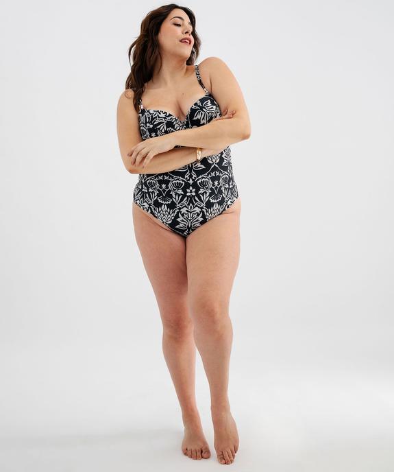 Maillot de bain une pièce à motifs fleuris femme grande taille vue7 - GEMO (PLAGE) - GEMO