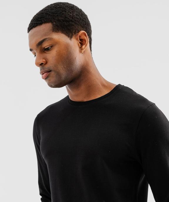 Tee-shirt à manches longues et col rond homme vue9 - GEMO 4G HOMME - GEMO