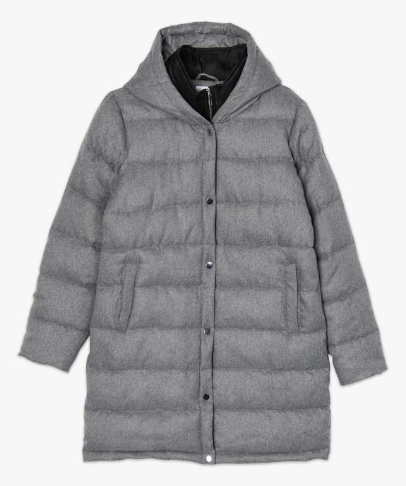 Doudoune femme mi-longue effet 2-en-1 vue4 - GEMO(FEMME PAP) - GEMO