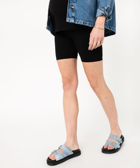 Short de grossesse en maille stretch unie vue1 - GEMO (MATER) - GEMO