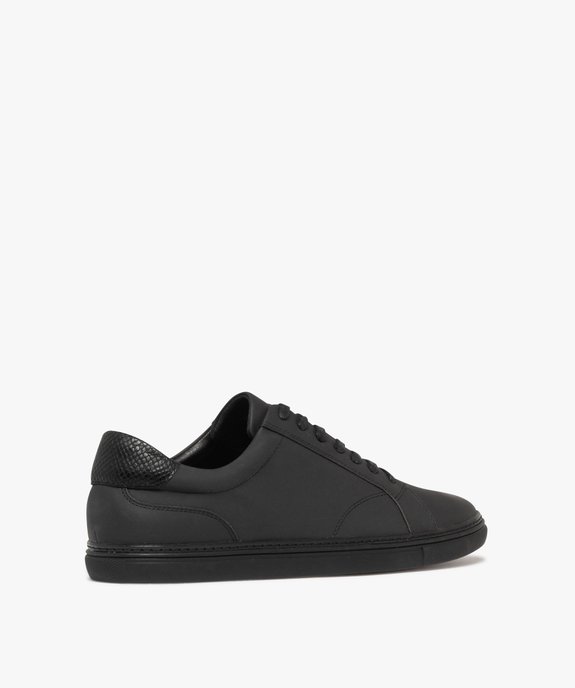 Baskets homme unies en suédine avec surpiqûres et à semelle fine vue5 - GEMO (CASUAL) - GEMO