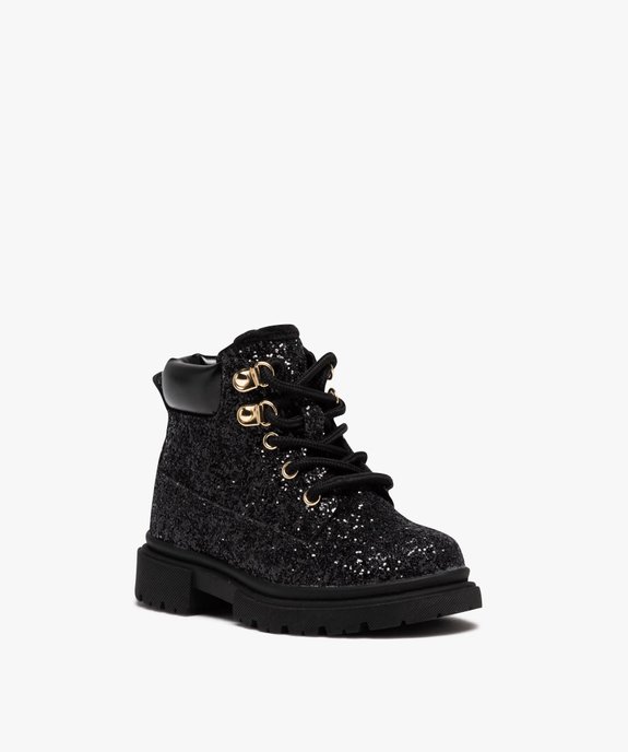 Boots fille à paillettes doublure chaude vue2 - GEMO (ENFANT) - GEMO
