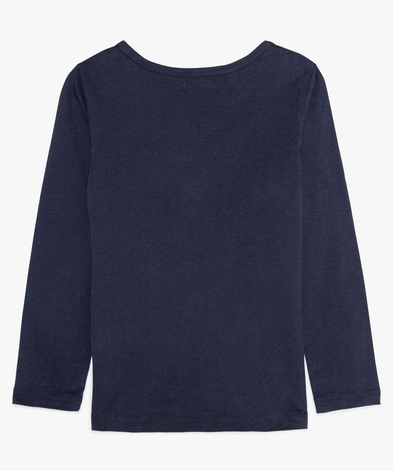 Tee-shirt fille manches longues à motif paillettes et sequins vue2 - GEMO (ENFANT) - GEMO