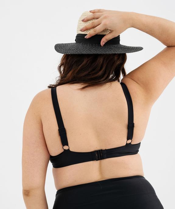 Haut de maillot de bain emboitant à motifs brodés femme grande taille vue3 - GEMO (PLAGE) - GEMO