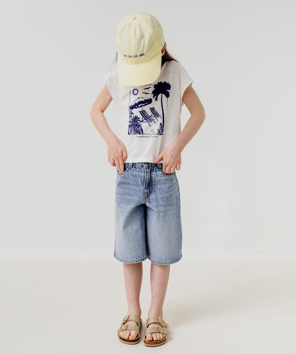 Bermuda en jean droit fille vue5 - GEMO (ENFANT) - GEMO