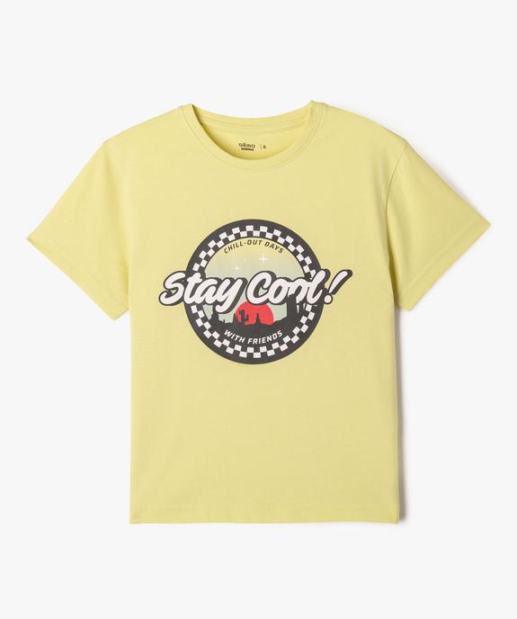 Tee-shirt manches courtes avec motif poitrine garçon vue5 - GEMO 4G GARCON - GEMO