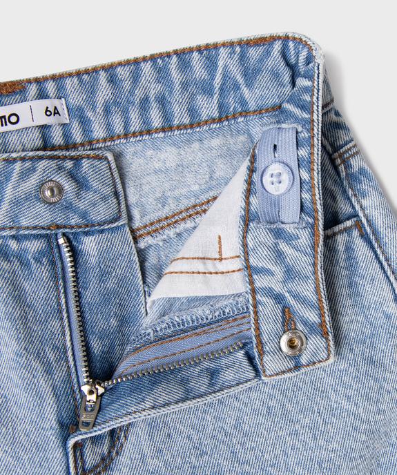 Short en jean à revers avec taille ajustable fille vue3 - GEMO (ENFANT) - GEMO
