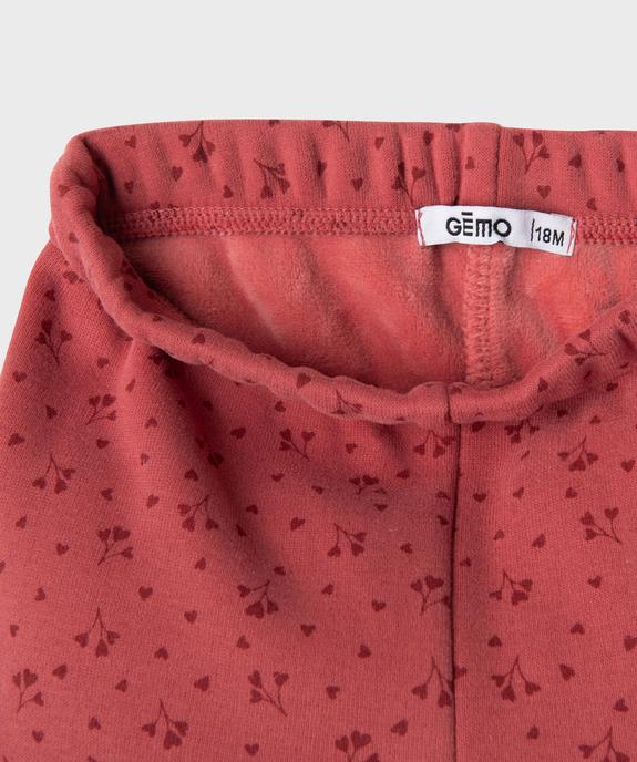 Ensemble 2 pièces sweat + pantalon chauds bébé fille vue3 - GEMO(BEBE DEBT) - GEMO