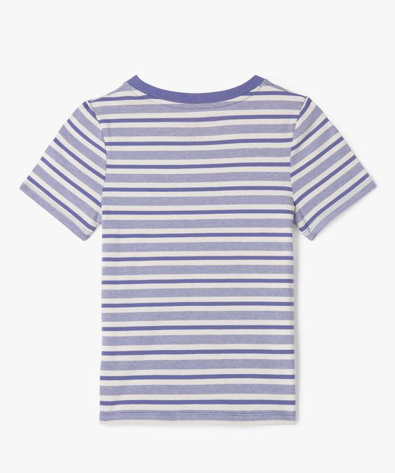 Tee-shirt à manches courtes rayé garçon - Camps United vue3 - CAMPS GEMO FOR GOOD - GEMO