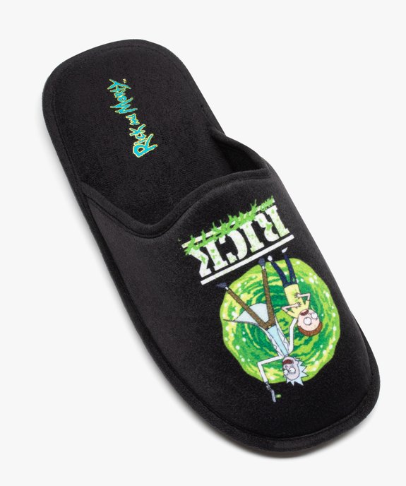 Chaussons homme mules plates en velours ras Rick and Morty vue5 - RICK ET MORTY - GEMO