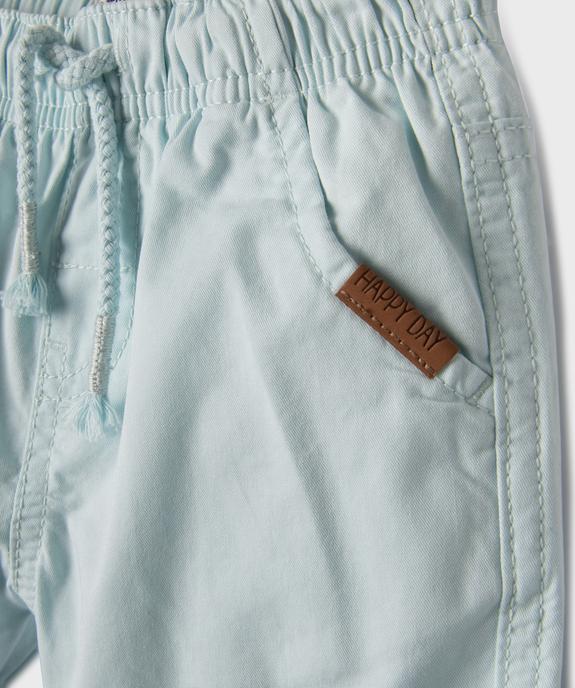 Bermuda en coton avec taille ajustable bébé garçon vue2 - GEMO(BEBE DEBT) - GEMO