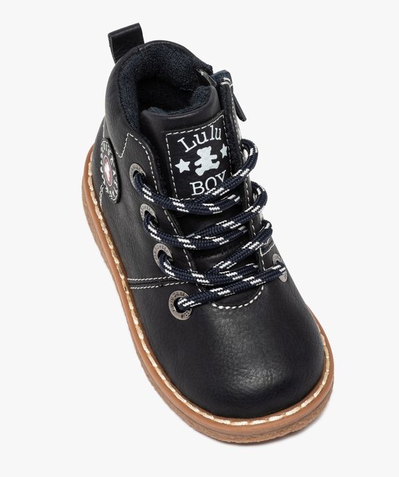 Boots bébé garçon à lacets et zip – LuluCastagnette vue5 - LULU CASTAGNETT - GEMO