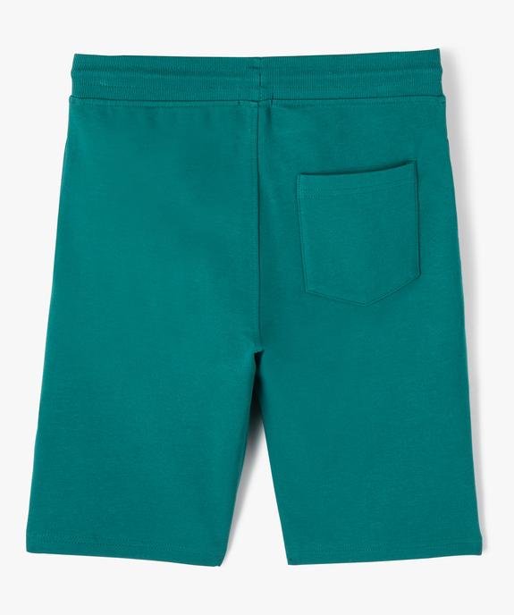 Bermuda en maille avec ceinture élastique garçon vue4 - GEMO (JUNIOR) - GEMO