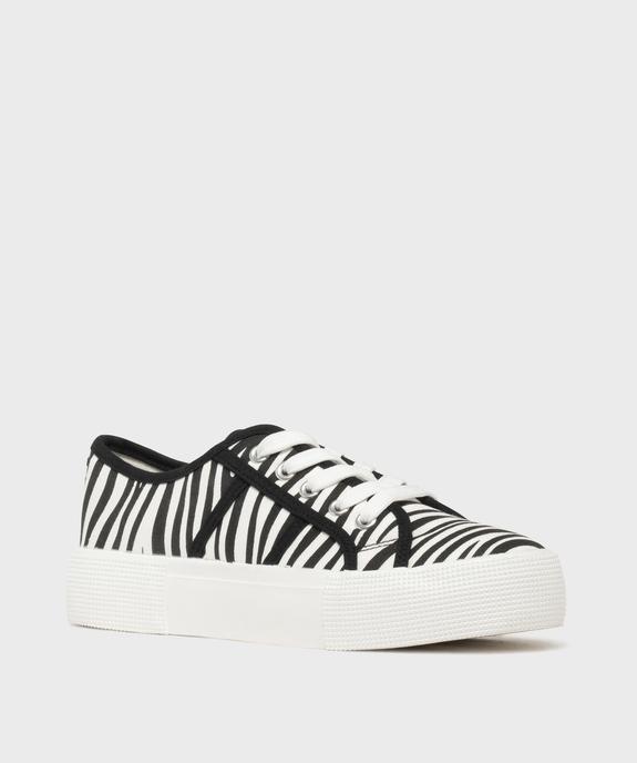 Tennis en toile sur semelle plateforme femme - Follow Me vue2 - FOLLOW ME G4G - GEMO