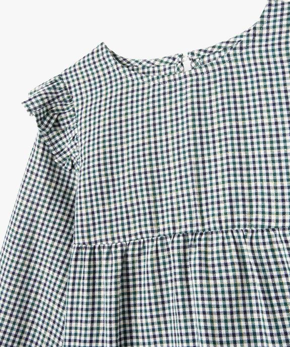 Chemise à manches longues à carreaux fille vue3 - GEMO (ENFANT) - GEMO
