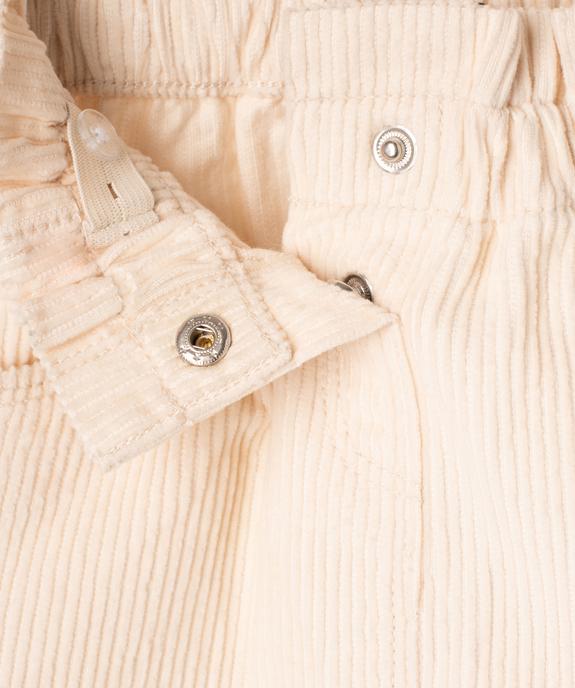 Jupe courte en velours à taille élastique bébé fille vue2 - GEMO 4G BEBE - GEMO