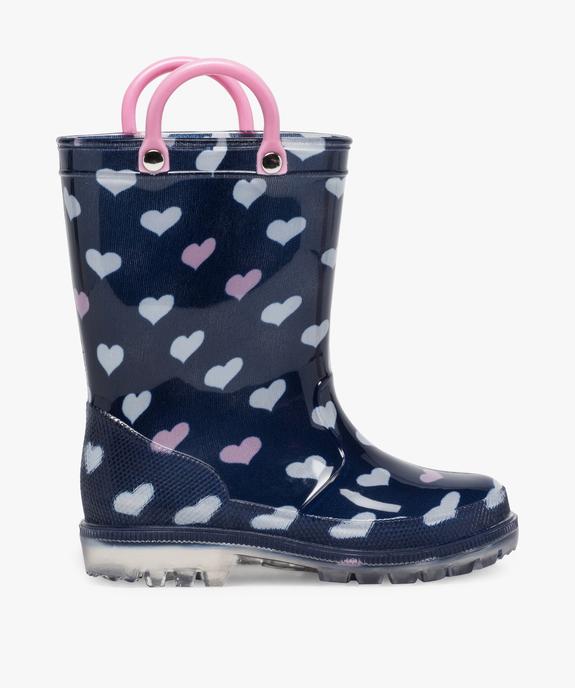 Bottes de pluie fille à motifs cœurs et anses vue1 - GEMO (ENFANT) - GEMO