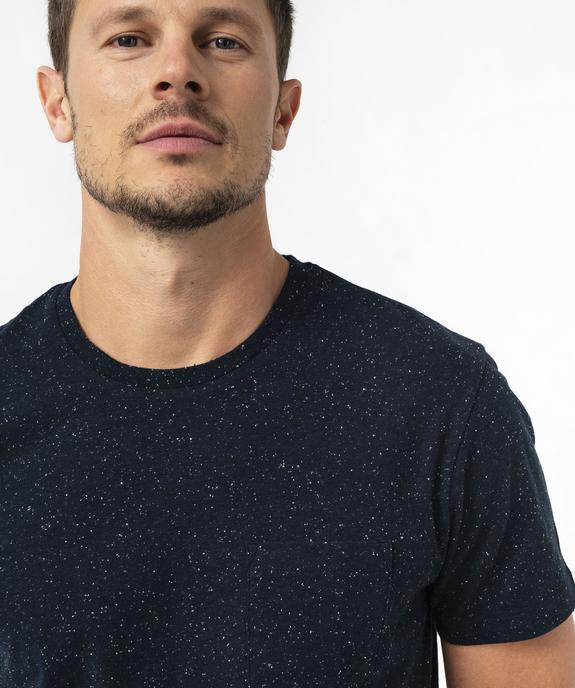 Tee-shirt à manches courtes avec poche poitrine homme vue2 - GEMO (HOMME) - GEMO