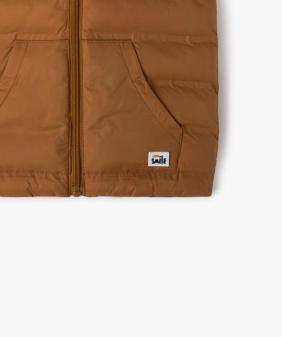 Doudoune sans manches réversible à capuche bébé garçon vue4 - GEMO 4G BEBE - GEMO