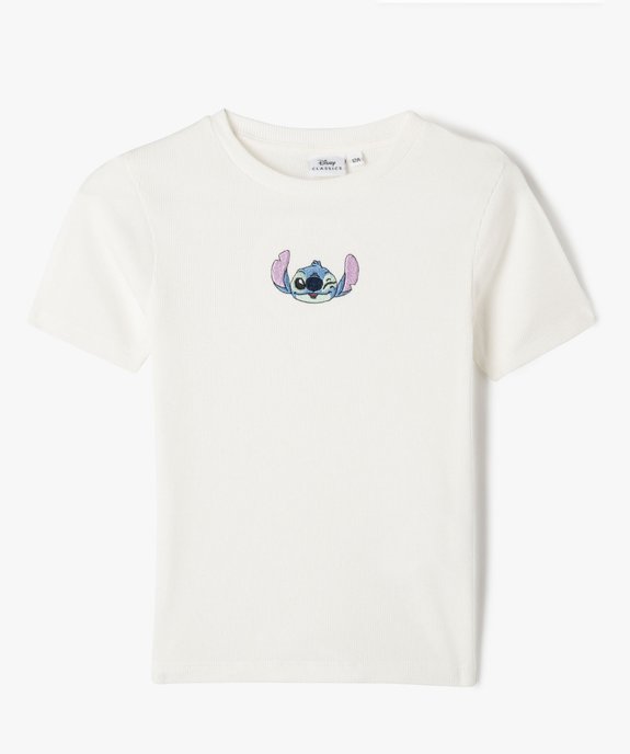 Tee-shirt à manches courtes avec motif Stitch fille - Disney vue2 - LILO & STITCH - GEMO