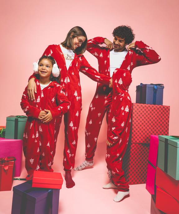 Combinaison pyjama en maille douillette spécial Noël femme vue5 - GEMO(HOMWR FEM) - GEMO