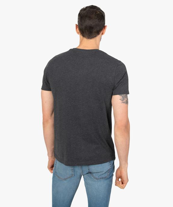 Tee-shirt homme à manches courtes uni vue3 - GEMO 4G HOMME - GEMO