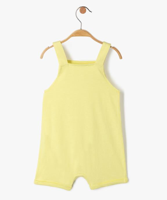 Salopette courte bébé garçon en jersey de coton vue4 - GEMO 4G BEBE - GEMO