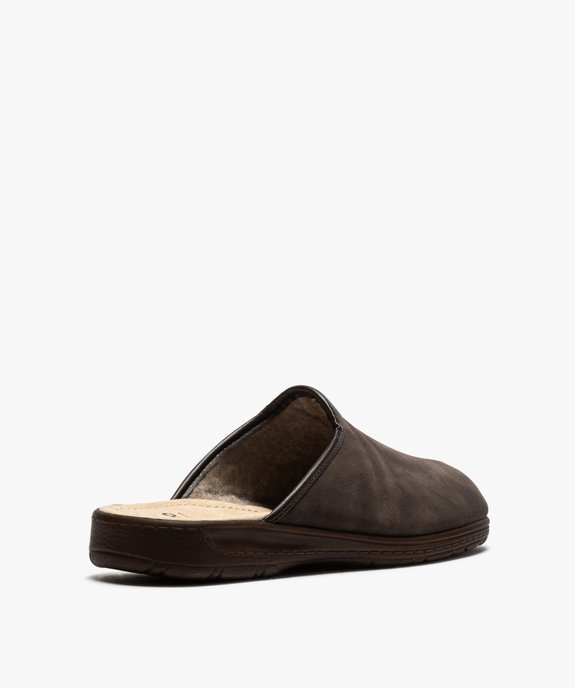 Chaussons homme mules unies à bout fermé vue4 - GEMO(HOMWR HOM) - GEMO