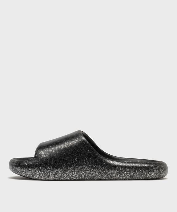 Mules de piscine à paillettes femme vue3 - GEMO (PLAGE) - GEMO