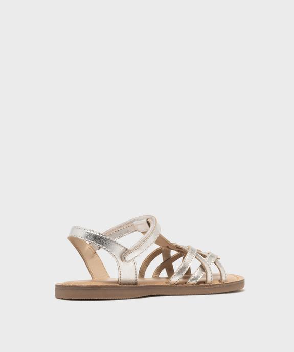 Sandales en cuir avec bride à scratch fille - Lovely Wings vue4 - LOVELY WINGS GEMO FOR GOOD - GEMO