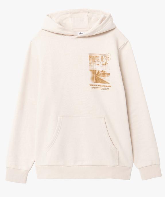 Sweat homme à capuche avec motif streetwear vue4 - GEMO (HOMME) - GEMO