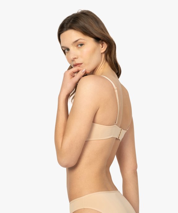 Soutien-gorge bandeau en microfibre avec bretelles muti-positions vue3 - GEMO(HOMWR FEM) - GEMO