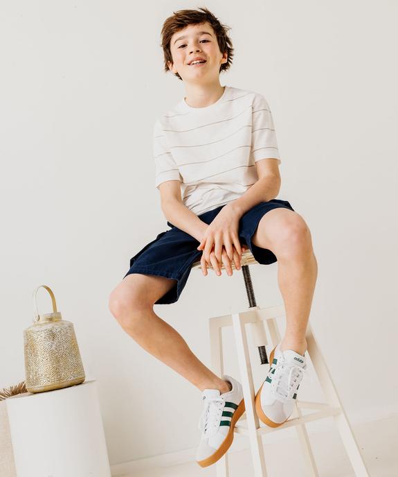 Bermuda cargo regular en coton avec taille ajustable garçon vue11 - GEMO (JUNIOR) - GEMO