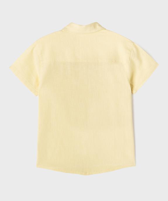 Chemise à manches courtes en lin et coton garçon vue3 - GEMO (ENFANT) - GEMO