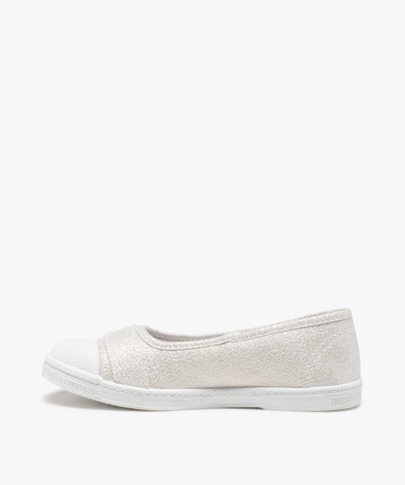 Ballerines fille en toile avec bout renforcé vue3 - GEMO (ENFANT) - GEMO